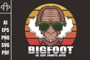 Bigfoot Cigarette Retro Illustration Review