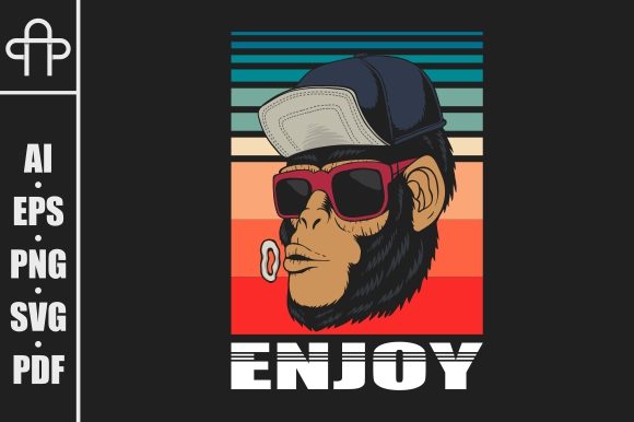 Enjoy Monkey Retro Vector Illustration Review