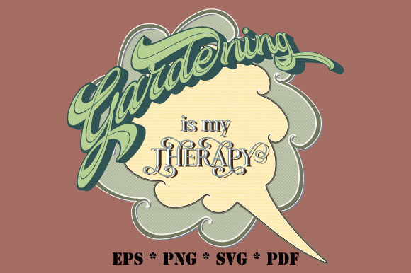 Gardening is My Therapy Retro Bubble SVG Review