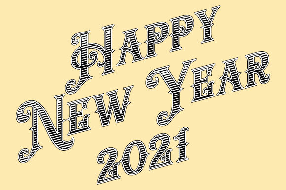 Happy New Year 2021 Retro Vintage Vector Review