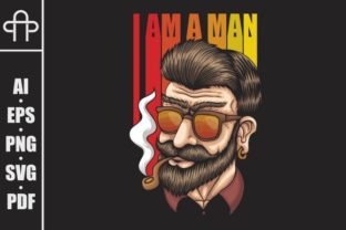 Man Smoke Retro Vector Illustration Review