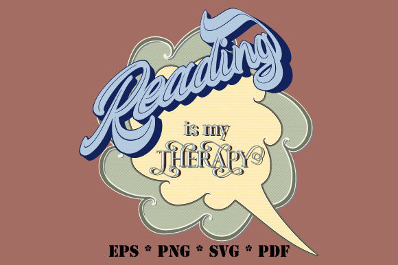 Reading is My Therapy Retro Bubble SVG Review
