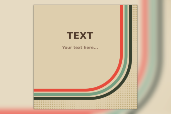Retro Lines and Halftone Text Background