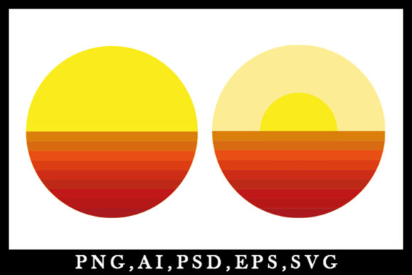 Vintage Retro Striped Sunset Circle Back Review